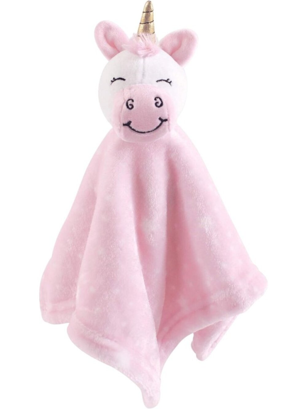 Hudson Baby Unisex Baby Animal Face Security Blanket, Pink Unicorn, One Size